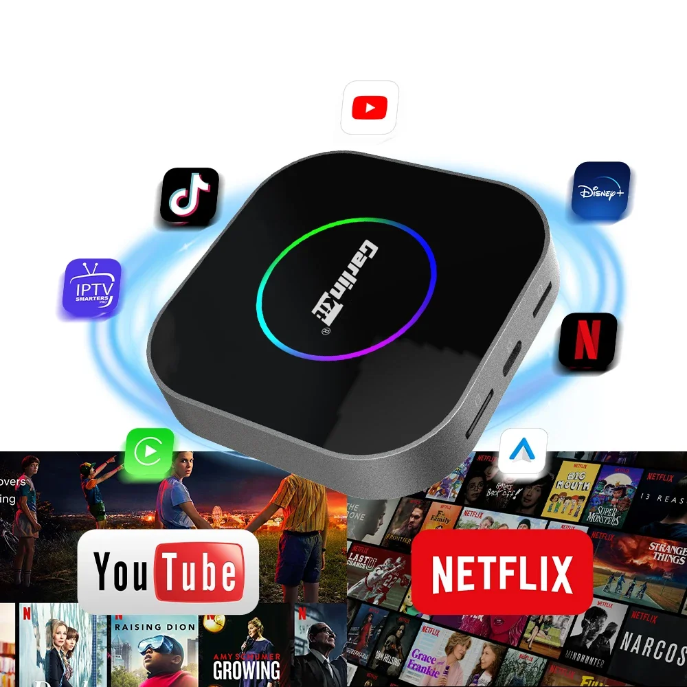 Фото Автомобильный адаптер Carlinkit Tbox S2 с импортным чипом, видео CarPlay, 4G, 64 ГБ, беспроводной AI-бокс, Android 13, 3-в-1 CarPlay для YouTube №1