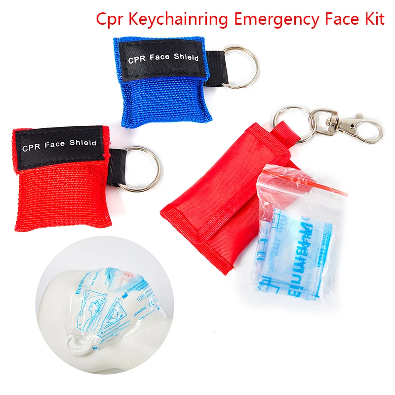 

1PC New Resuscitator Mask Keychain Emergency Face Shield First Aid CPR Mask For Health Care Tools Face Shield