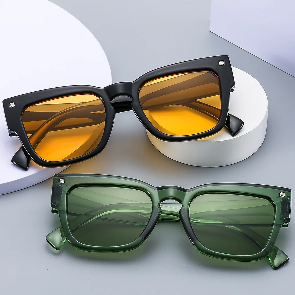 

2023 Винтажные Солнцезащитные очки для женщин и мужчин с защитой от ультрафиолета модные квадратные очки для рыбалки на открытом воздухе и езды на велосипеде