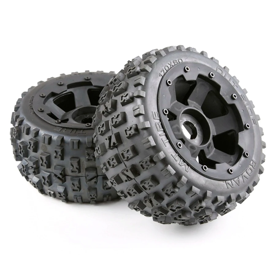 

Tyres and Wheel Hub Set for 1/5 Hpi Km Baja 5B Rc Car Parts- Rear 170X80