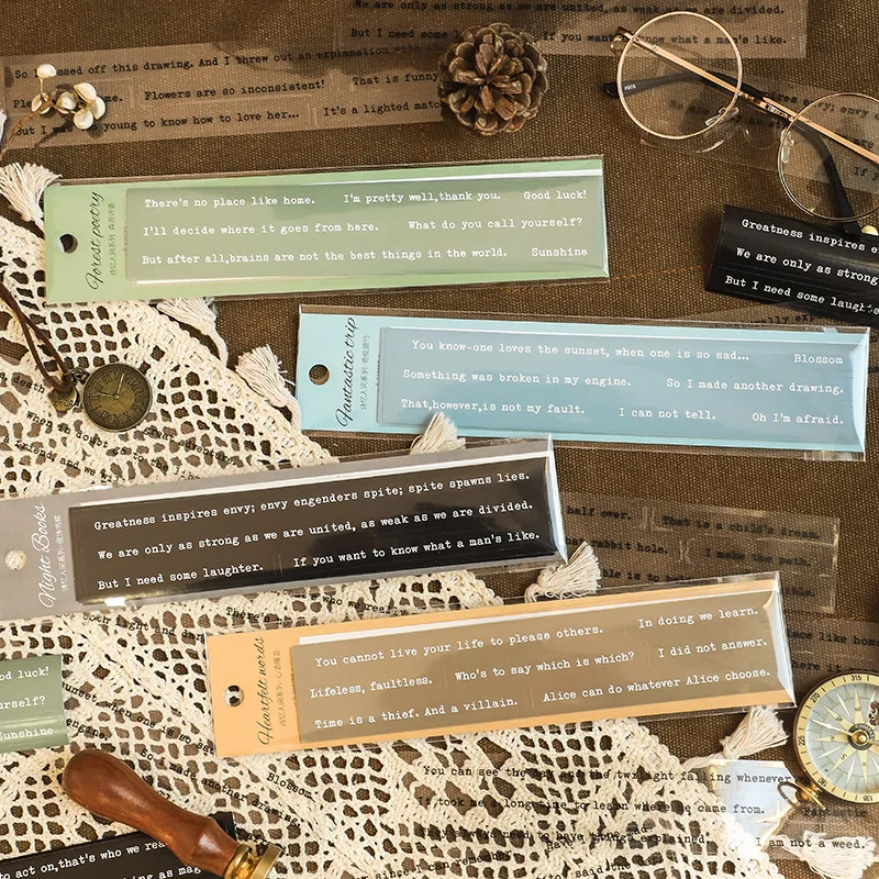 

MOHAMM 6 PCS English Sentence Stickers for Decoration Journal Notebook DIY Planner Collage Scene