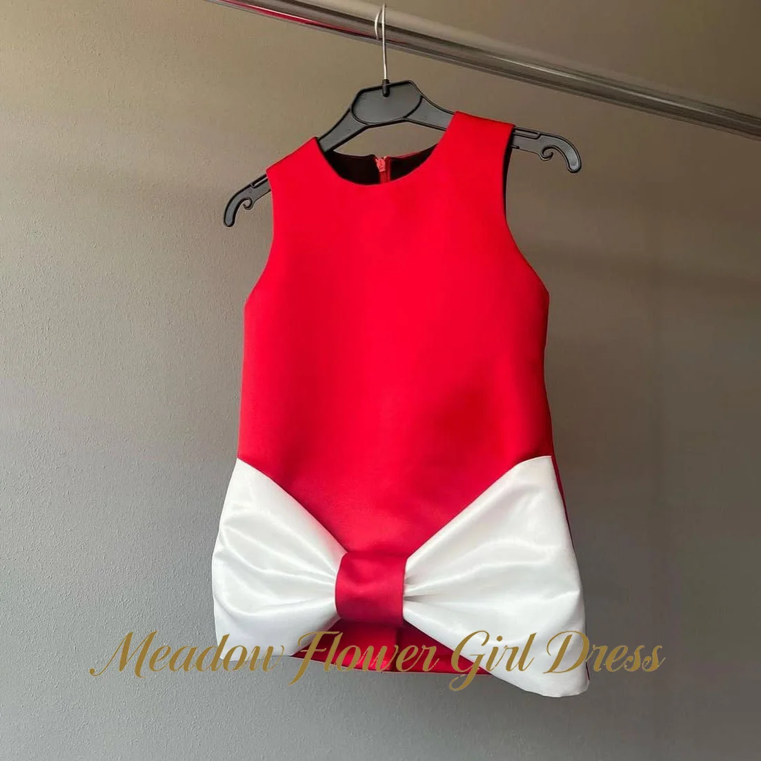 Яркое красное платье для девочек Meadow Bright Red Princess, бальное платье с круглым вырезом, праздничное платье-туту без рукавов, мини-юбка-туту, пышное платье для выпускного вечера (art.: 3920db0b42336) - 3920db0b42336