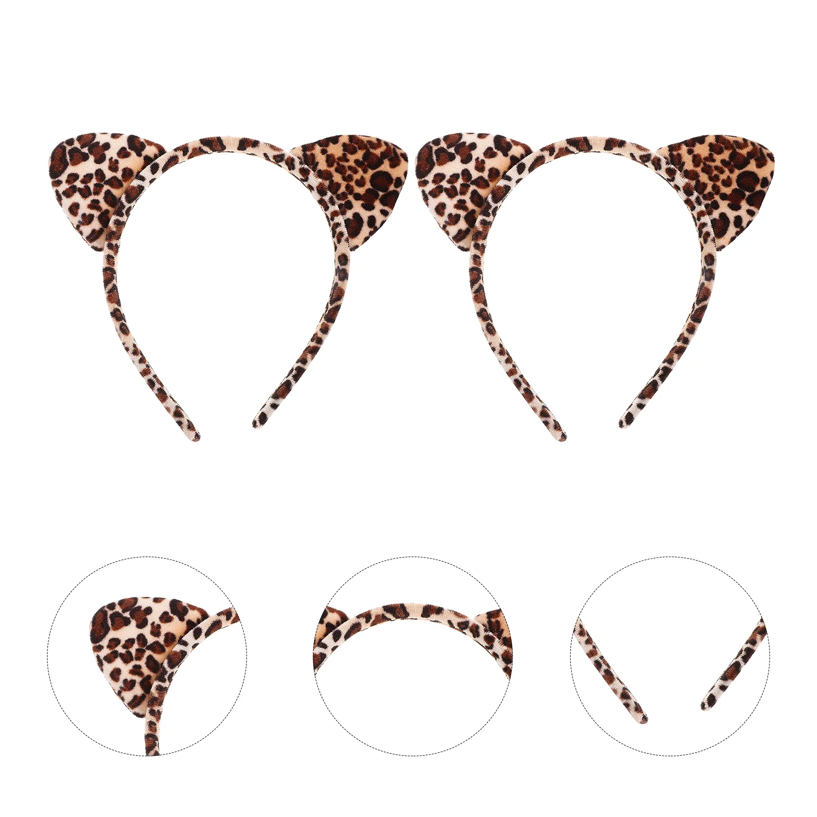 

2 Pcs Cat Ears Headband Lovely Hairbands Cosplay Decors Party Accessories Halloween Costumes Kids Button Hoops Abs Child