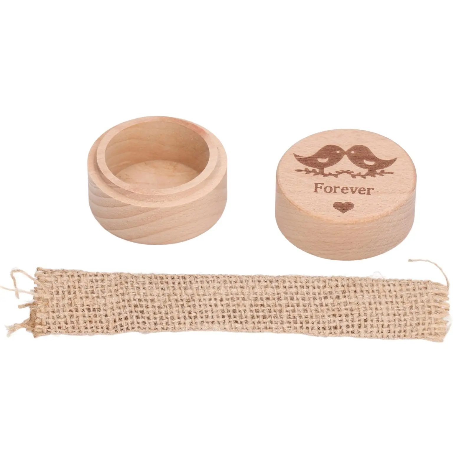 Небольшая круглая античная деревянная коробка для помолвки жены портативный