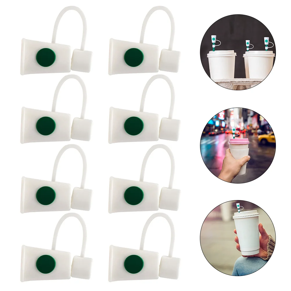 

Straw Tips Silicone Caps Cover Reusable Drinking Covers Anti Lids Tip Protector Silencers Metal Lid Party Capcute Toppers Coffee