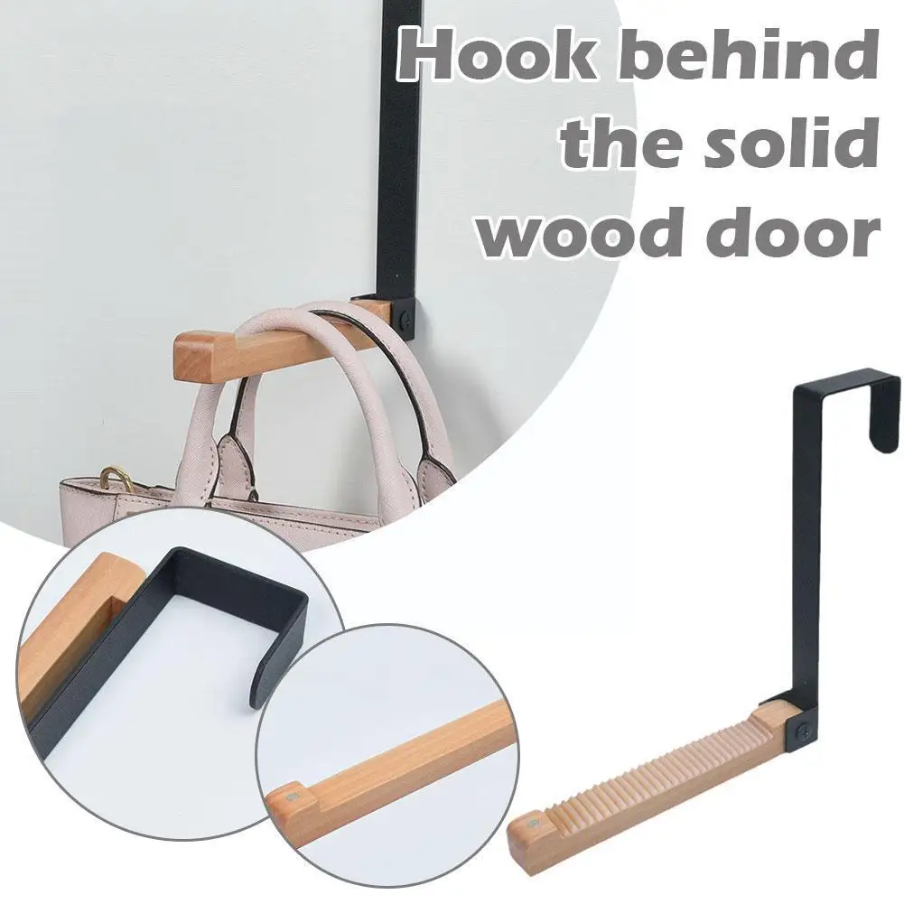 Foldable Wooden Hooks Over The Door Home Organizer Holder Hanger Coat Bathroom Accessories Hat Towel Hanging Door Clothes R Y1k6
