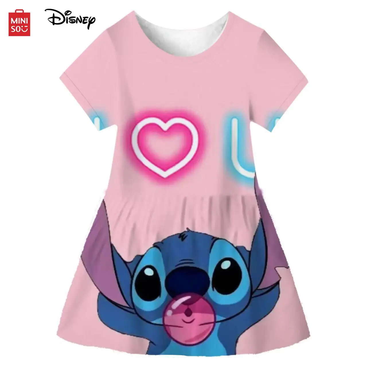 Приключения Диснея Стич наряд для девочек летнее платье Vaiana модная одежда