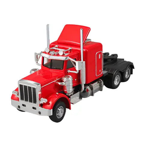 1:32 модель тяжелого грузовика из сплава, резиновые шины, обучающая литая под давлением модель грузовика, модель транспортного автомобиля для подарка на день рождения для мальчиков и детей