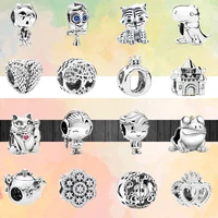 new silver color crown castle owl teapot pumpkin car beads fit brand charms bracelet women original diy jewelry accessories