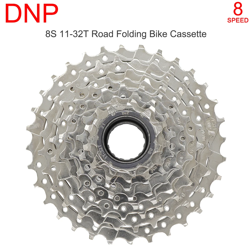 

DNP 8 Speed 11-28T 11-32T Cassette Sprocket for MTB Road Gravel Folding Bike 28T 32T Freewheel Steel Flywheel Bicycle Parts