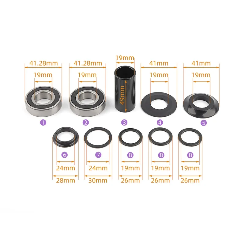 Фото Подшипник каретки BMX MID BB 41.28*19*11 мм, ось 8T-19 мм, подходит для кареток 19 мм, комплекты BB. №2