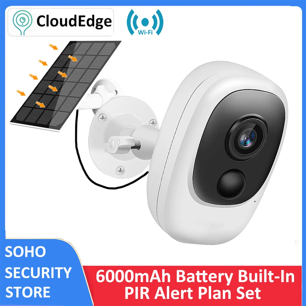 100% Wire-Free Battery Solar Outdoor Wireless Security Surve