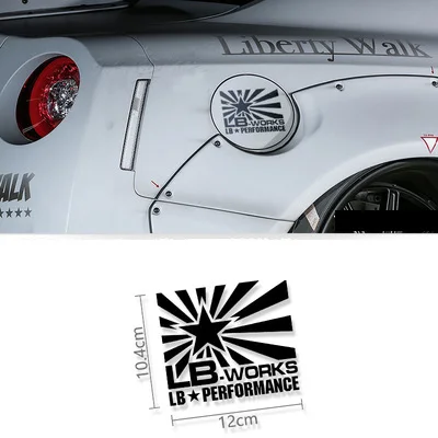 

Performance Liberty Walk LB Rising широкоугольная модифицированная гоночная наклейка на бампер Светоотражающая виниловая наклейка на окно автомобиля на капоте кузов