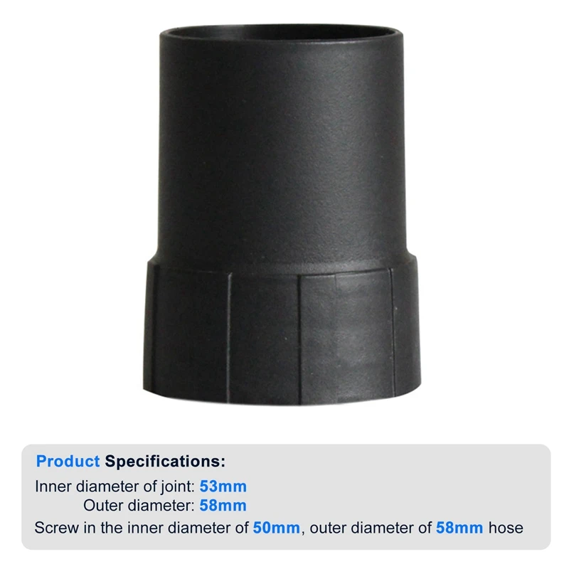 4X Industrial Vacuum Cleaner Host Connector 53/58Mm Connect Hose Adapter And Host For Thread Hose 50Mm/58Mm