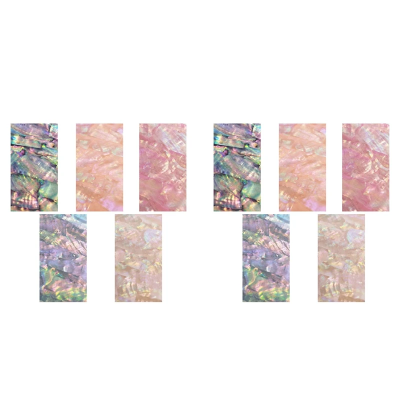 10 листов наклеек для дизайна ногтей клейкий сломанный градиент Русалка Оболочка