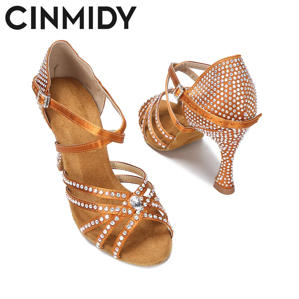 Женские туфли для латиноамериканских танцев CINMIDY стразы женские танго сальсы