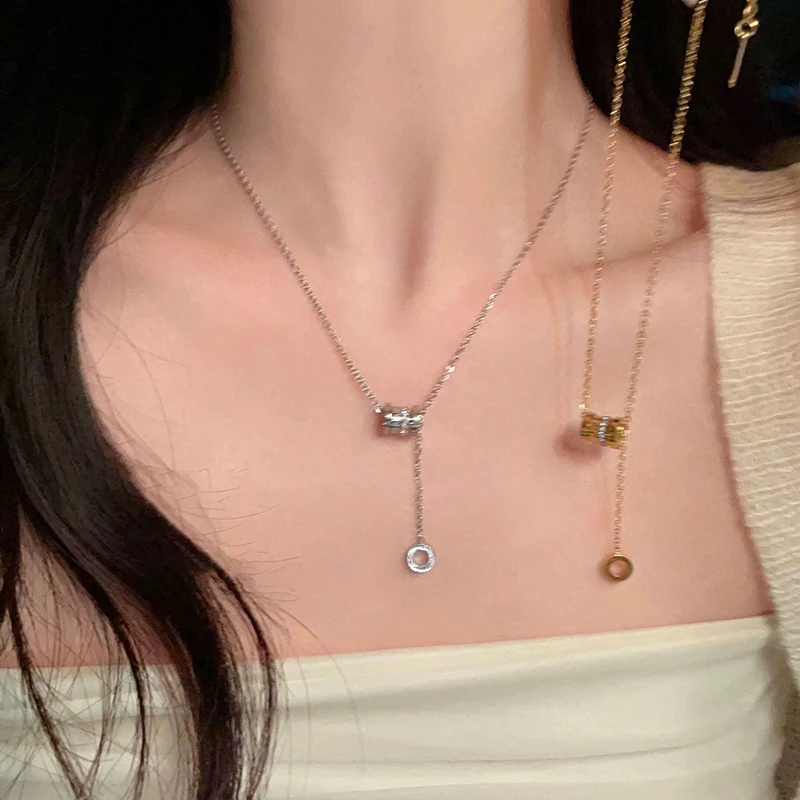 Новинка цепочка с подвеской для пар перекрестными краями Геометрическая