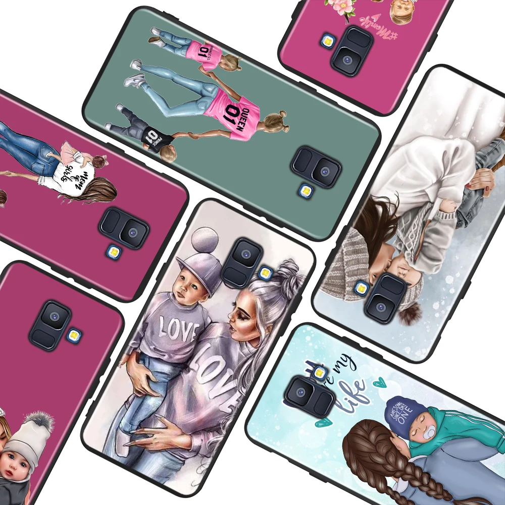 

Lovebay Super Mom For Samsung Galaxy A9 A8 Star A750 A7 A6 A5 A3 Plus 2018 2017 2016 Black Phone Case Soft Cover