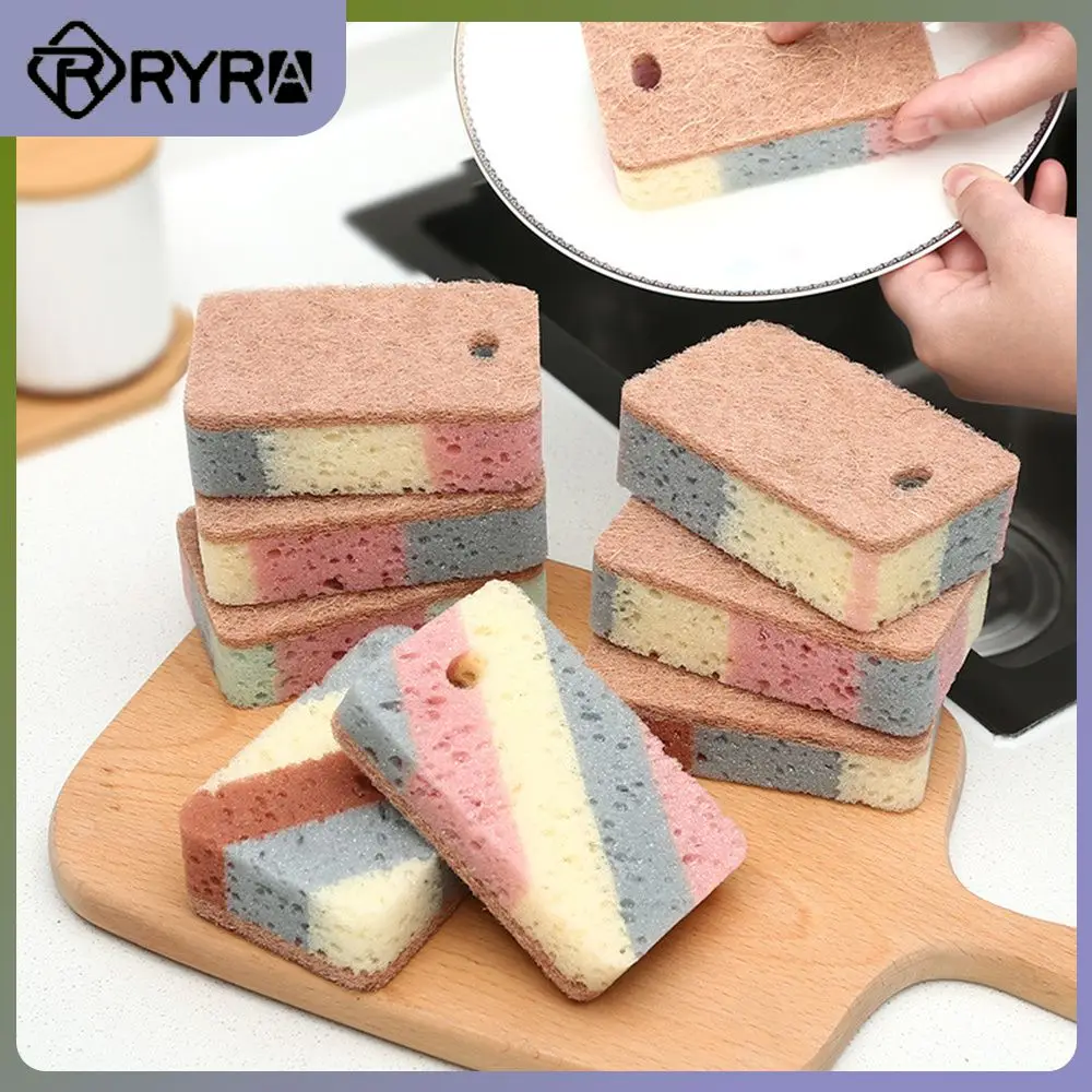 

Compression Kitchen Rag Kitchen Dishcloth Durable Artifact Dishwashing Sponge Scouring Cloth Reusable Household Cleaning Tools