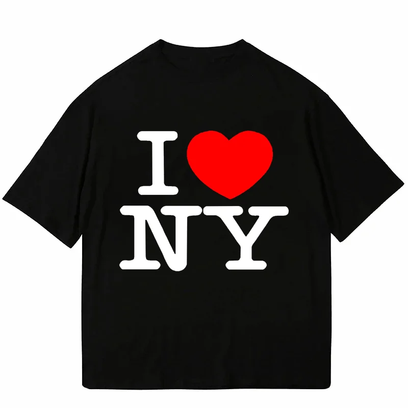 Футболка мужская хлопковая с надписью I Love New York y2k |