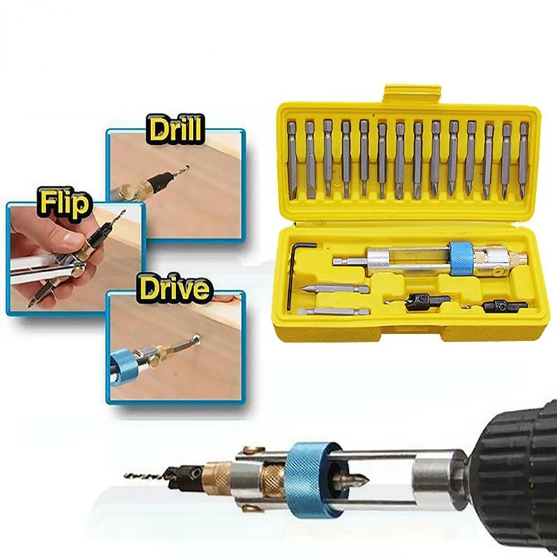 

20 Pieces Best Portable Screwdriver Bit Set Drill High-speed Steel Countersunk Drill Bit Screwdriver Practical Portable