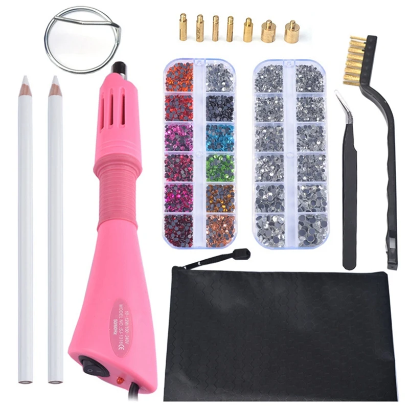 

Hot Fix Rhinestones Set Hot Fix Applicator Hot Fix Crystal Glass Rhinestone Iron-On Wand