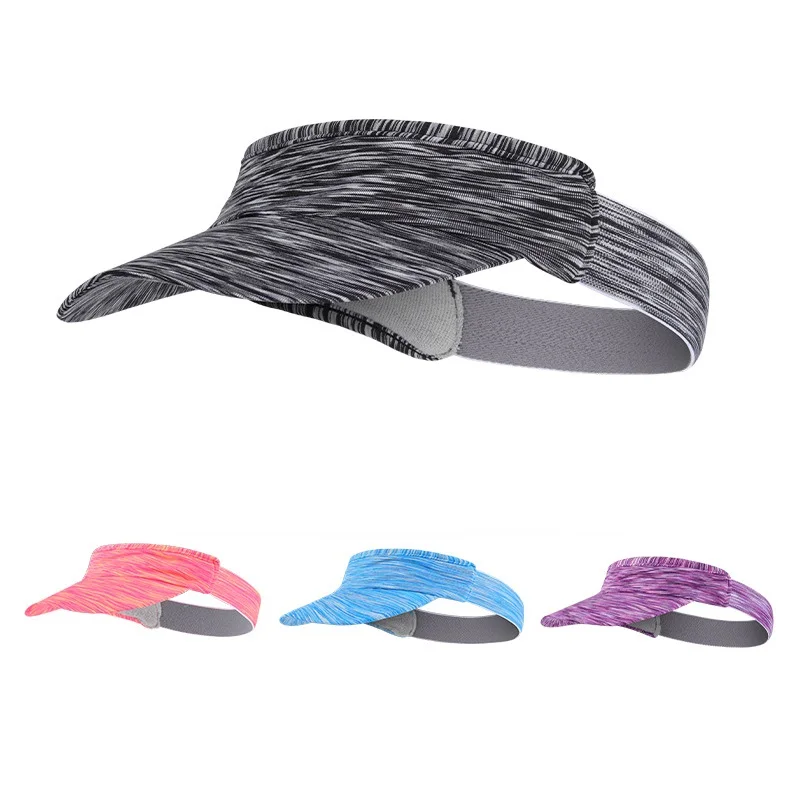 

Hot Sale Sun Hat Outdoor Breathable Sweat-absorbent Peaked Cap Striped Empty Top Hat For Cycling Running