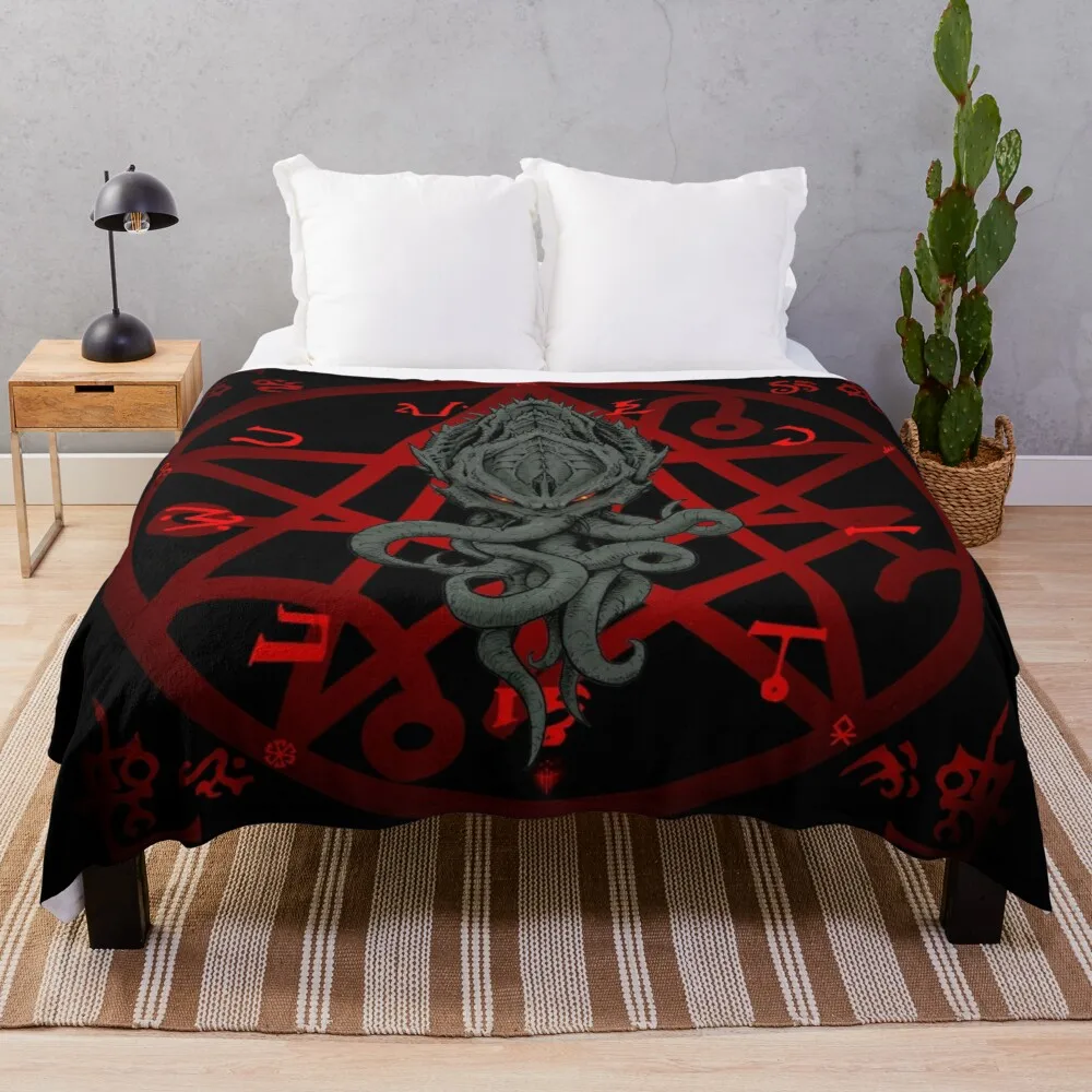 

Rise of Cthulhu Throw Blanket giant sofa knit blanket king flannel blanket