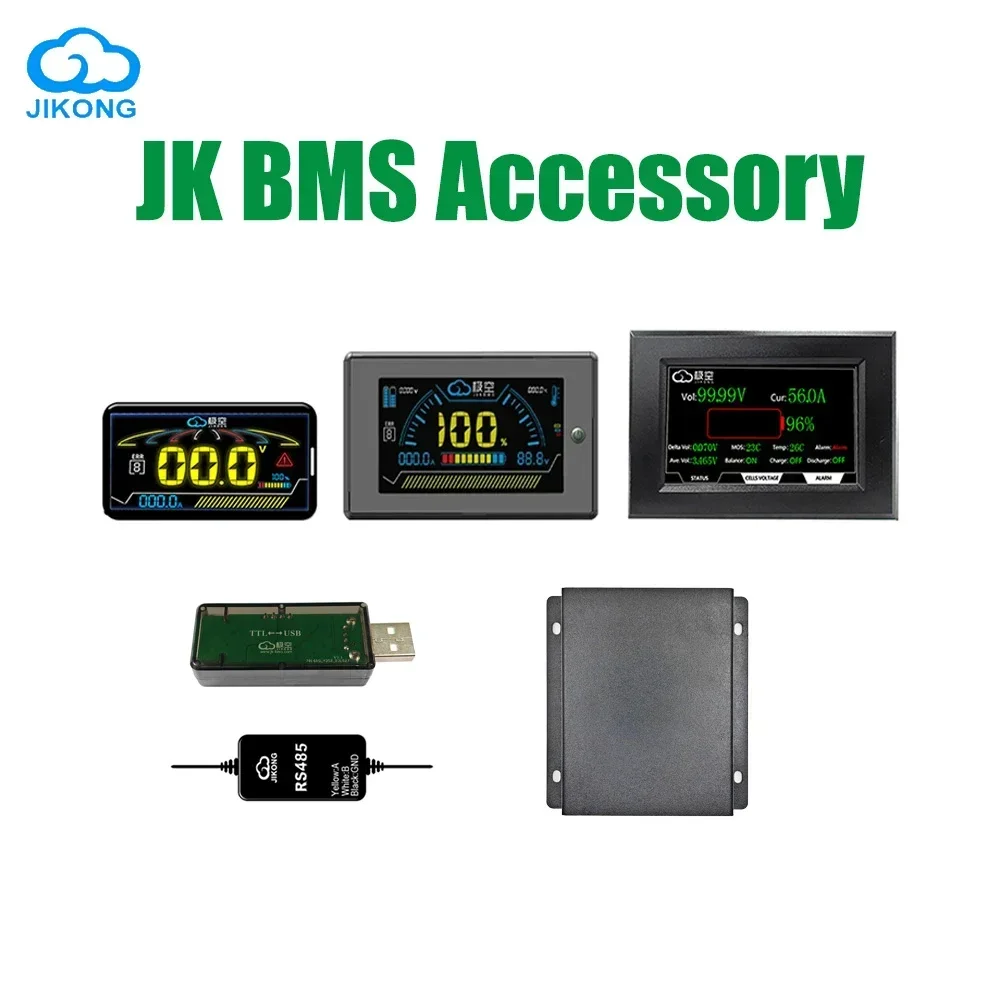 Запчасти JK BMS Интеллектуальный ЖК-дисплей 4 3 2 5-дюймовый RS485 USB TTL Коробка связи
