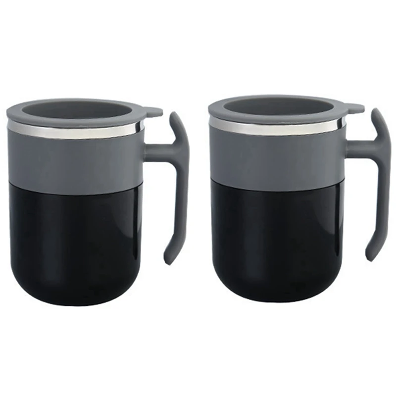 

2X No Battery Automatic Self Stirring Mug Cup Milk Mixing Mug Smart Temperature Adjustment Juice Mix Cup Drinkware