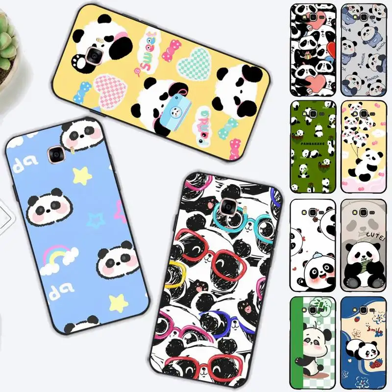 

Cute Panda Animal Phone Case for Samsung J 2 3 4 5 6 7 8 prime plus 2018 2017 2016 core