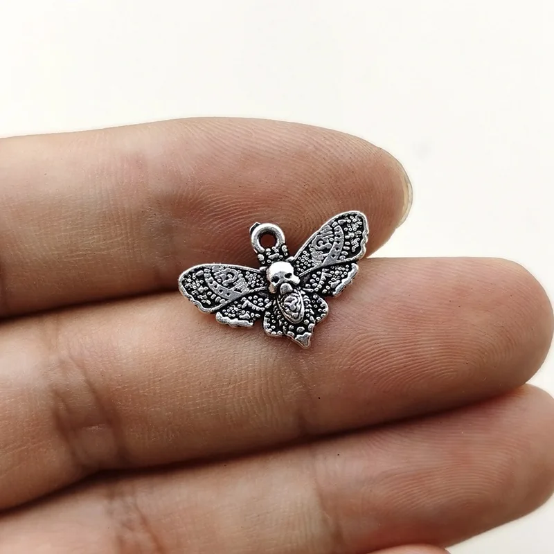 GEOMEE Антикварные черепа летучих мышей подвески из сплава 10 шт.