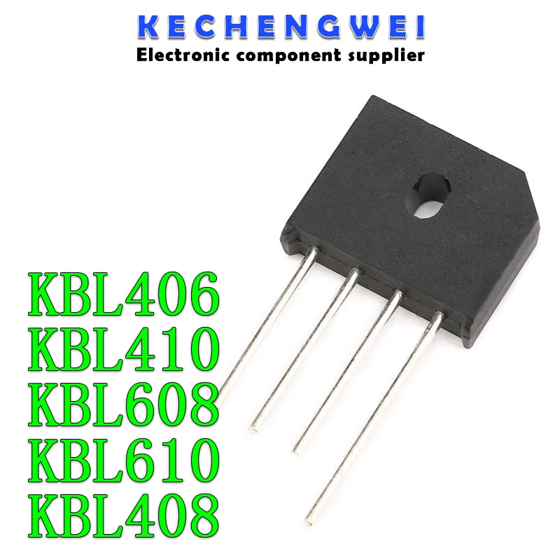 

Однофазный диодный мост-выпрямитель KBL410 KBL-410 4A 1000V KBL406 KBL610 KBL608 KBL408, 5 шт.