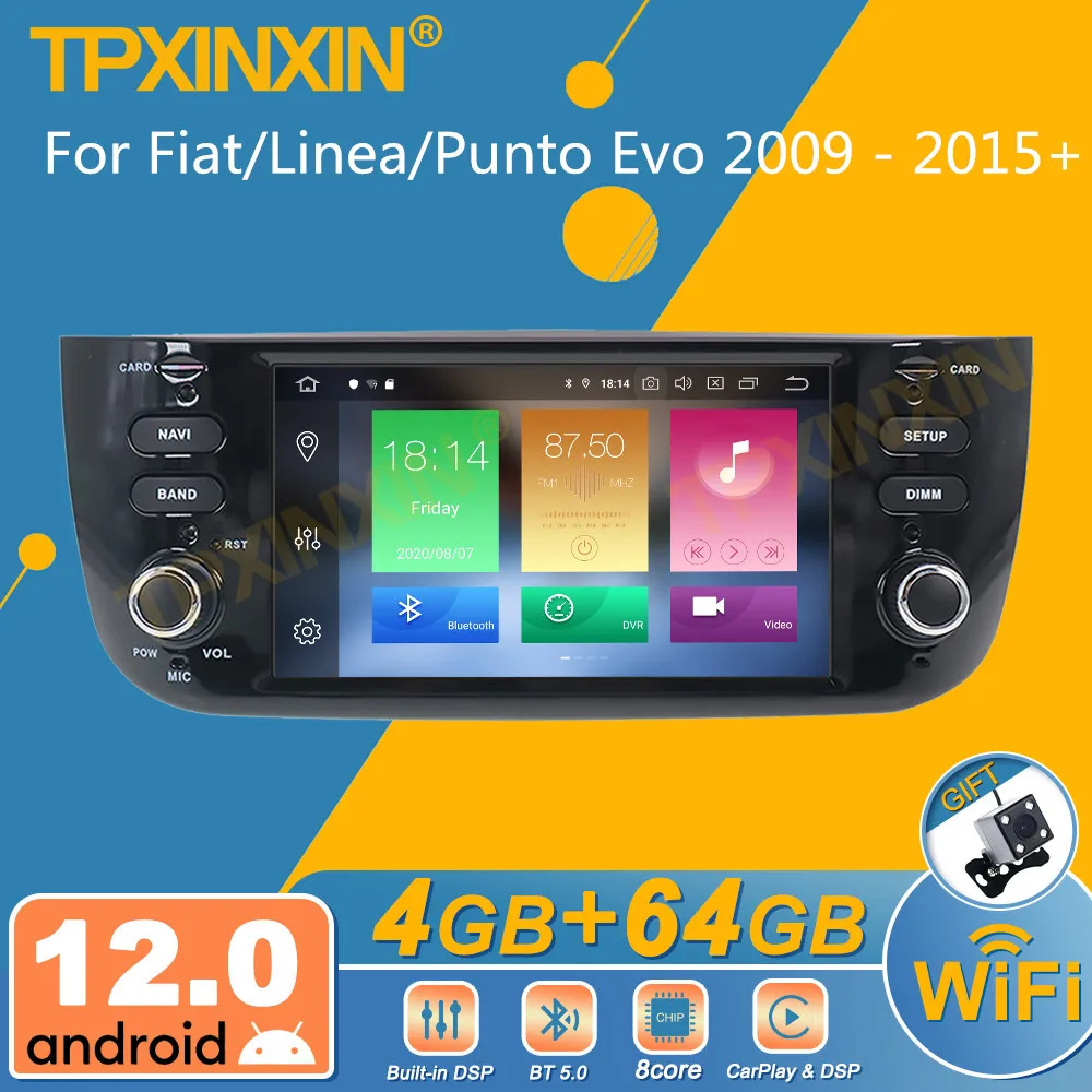 

Android 12 DSP CP для Fiat/Linea/Punto Evo 2009 - 2015 + Android Автомагнитола 2Din стерео ресивер Авторадио мультимедийный DVD плеер