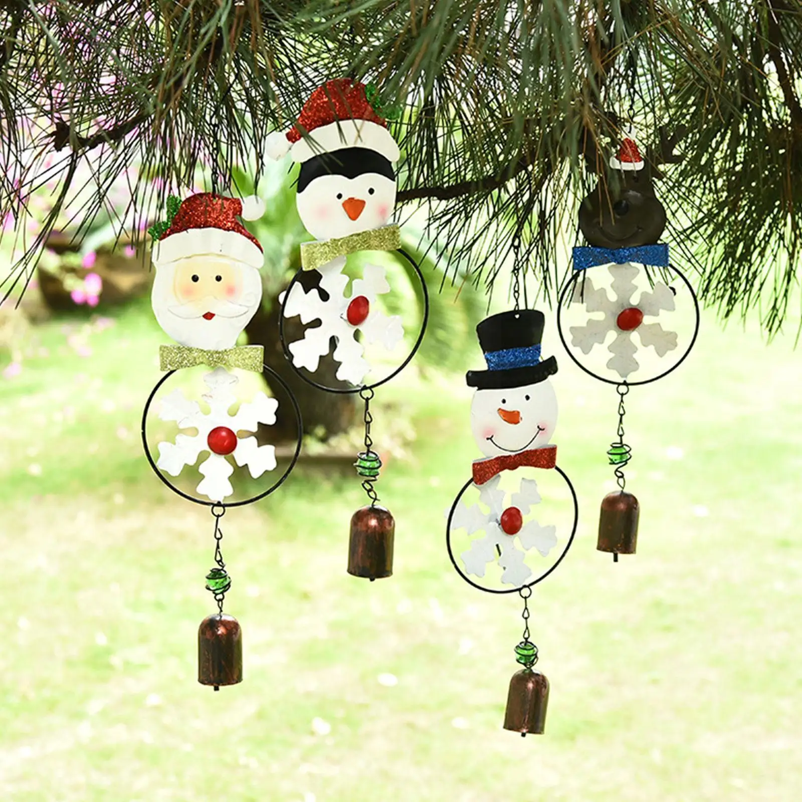 

Christmas Metal Wind Chimes Xmas Home Decoration Hanging Pendants Christmas Decorations For Home Garden Bell Wind Chime W5c6