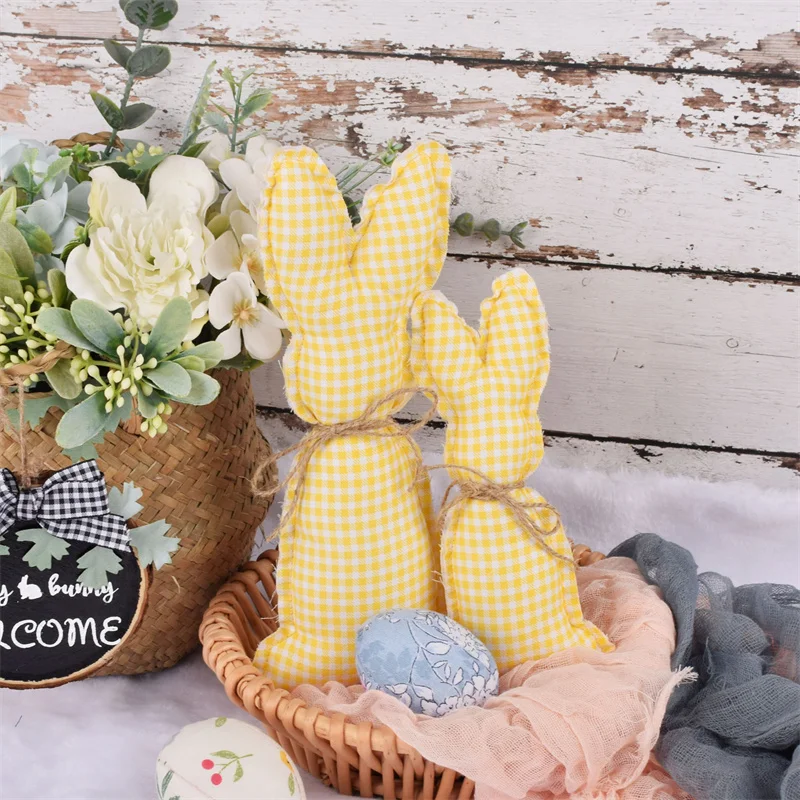 

Happy Easter Faceless Gnome Rabbit Doll Handmade Reusable Home Decoration Spring Hanging Bunny Ornaments Kids Gift