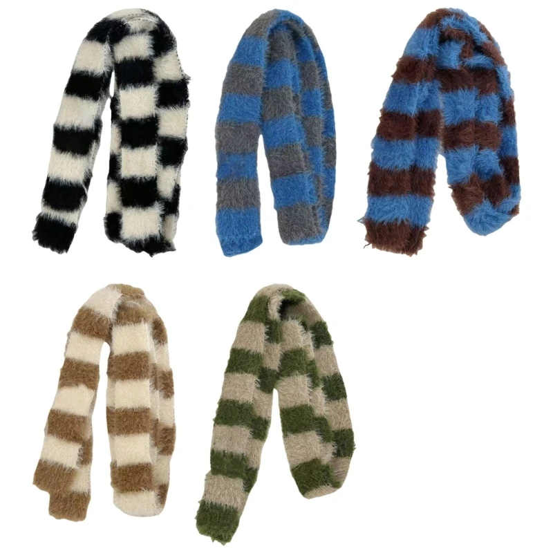 Модный тощий шарф вязаный длинный полосатый плюшевый привлекательные шарфы