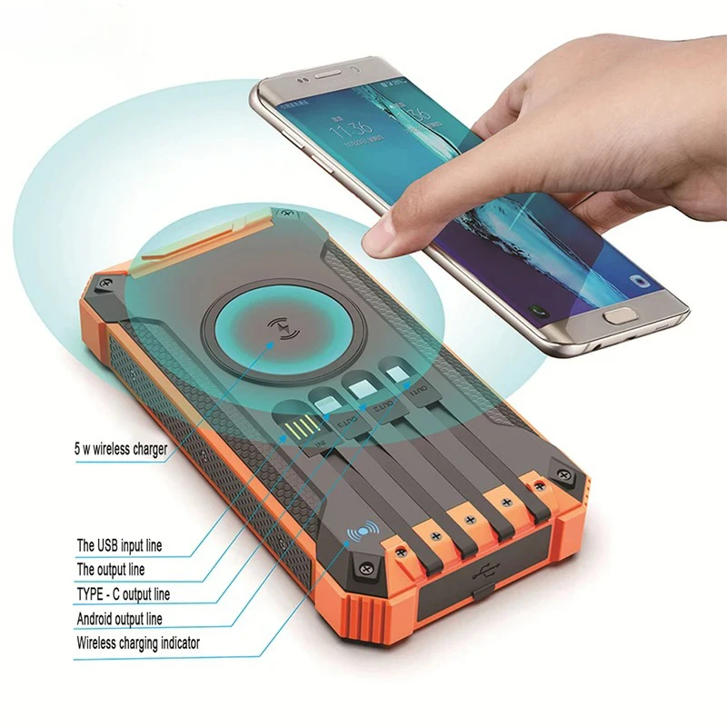 

Внешний аккумулятор на солнечной батарее, 20000 мАч