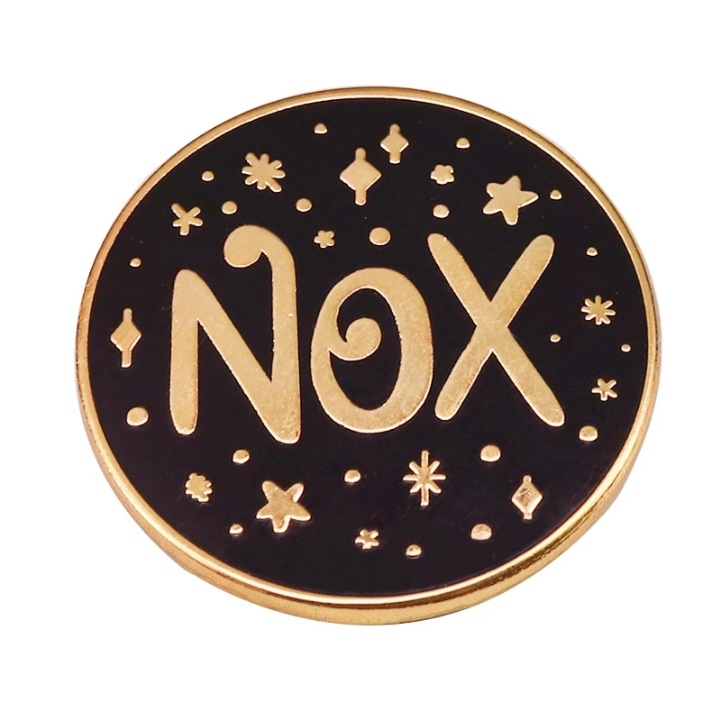 

Darkness Spells Nox Starry Sky Inspired Enamel Brooch Metal Badge Lapel Pin Jacket Jeans Fashion Jewelry Accessories Gift