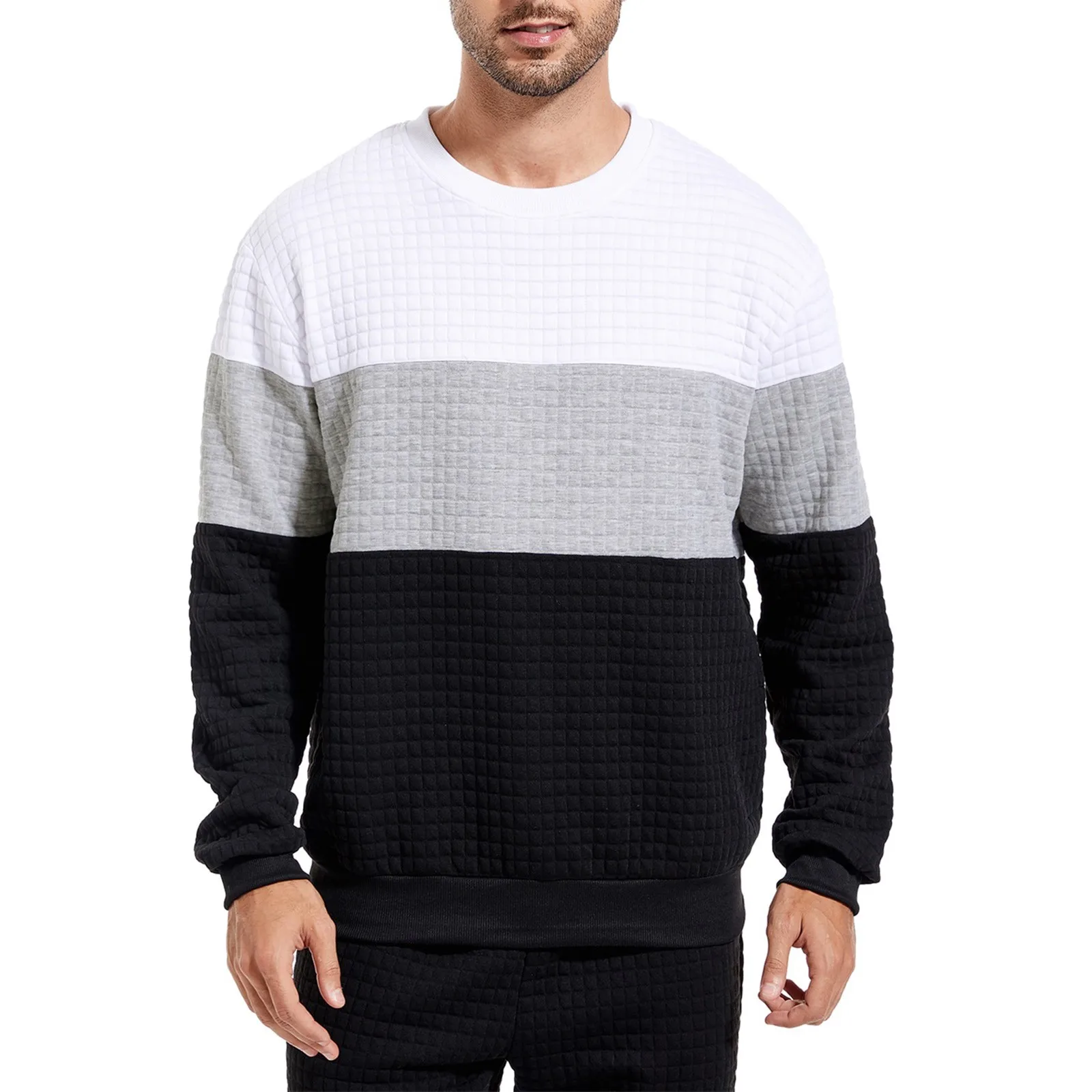 

Мужской Модный повседневный простой пуловер с резьбовым вырезом и рукавом реглан свитер с длинным рукавом топ с графическим рисунком верхняя одежда