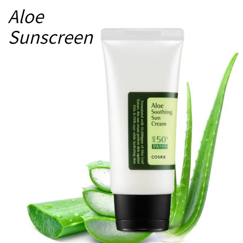 

COSRX Aloe Soothing Sunscreen Facial Sun Block Isolation Lotion SPF50+ PA+++ Sun Cream Protector Korea Cosmetics Skincare 50ml