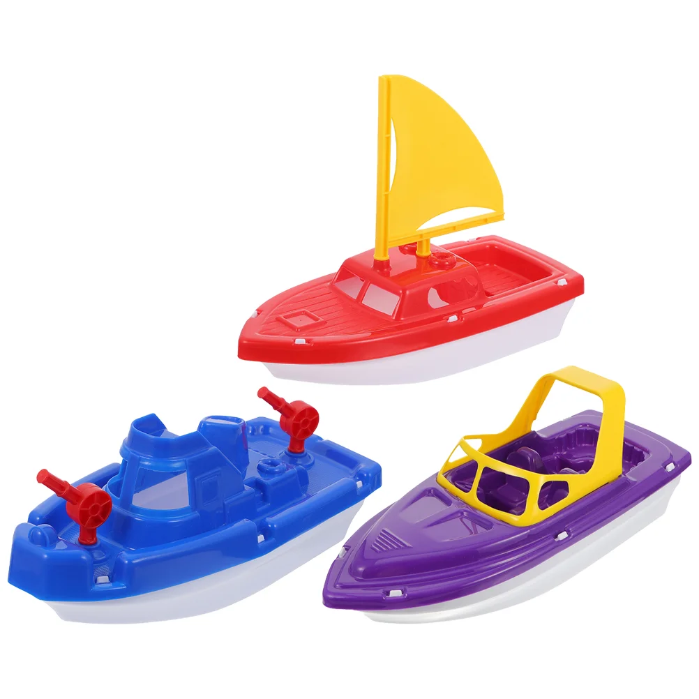 

3pcs Kids Beach Speedboat Toys Baby Beach Toys Plastic Sailboat Playthings