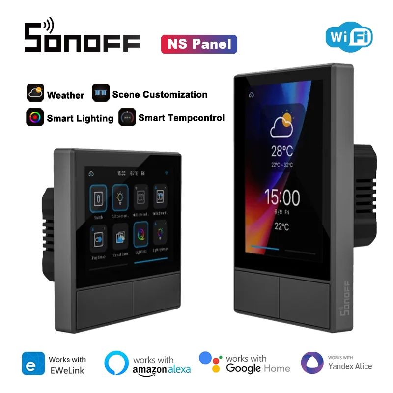 

SONOFF NSPanel WiFi Smart Scene Wall Switch EU/US Smart Thermostat Switch All-in-One Control Via Alexa Google Home Alice Ewelink
