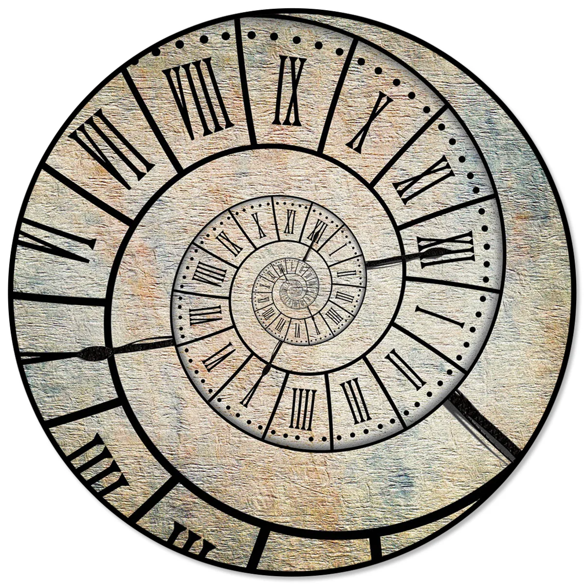 Круглый ковер в стиле ретро с часами для спальни Современный домашний декор