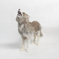 simulation wolf model decoration simulation animal wolf plush toy wolf specimen crafts wolf totem