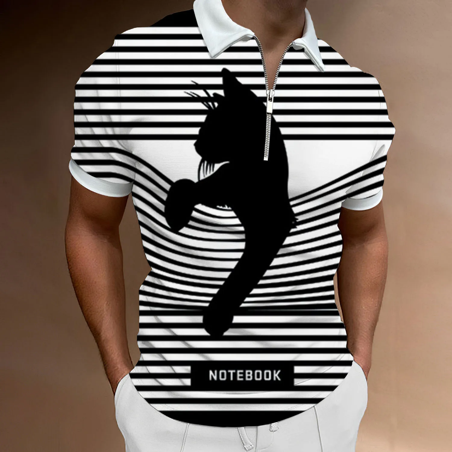 

Men's T-Shirts Summer Short Sleeve Polo Shirts Male Zip Tee Shirt Street Golf Clothes for Men 2023 Business Casual Plus-Size Top