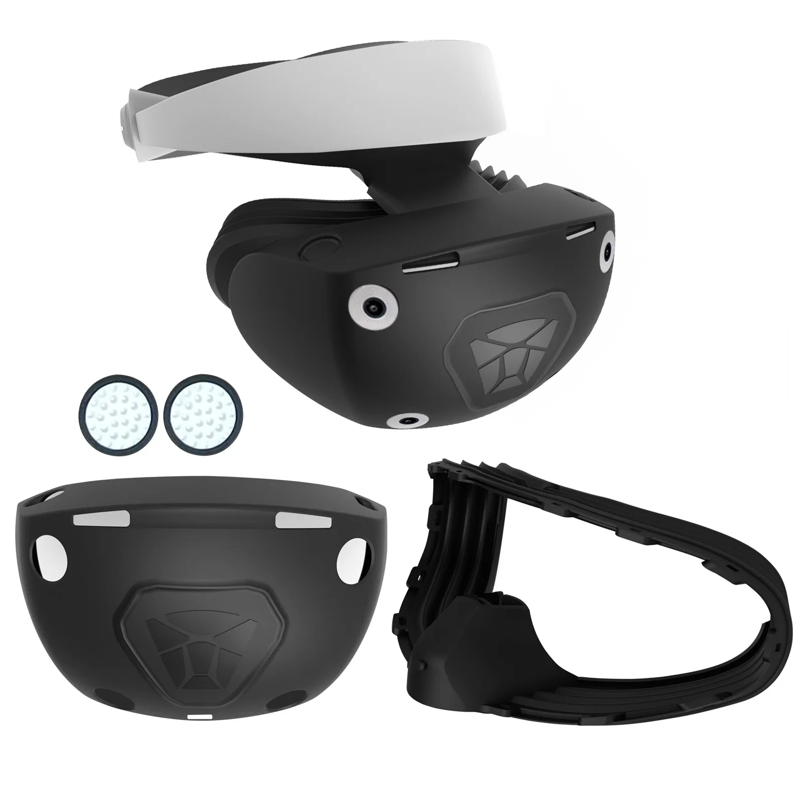 

Для PSVR2 Playstation VR2 гарнитура шлем полностью силиконовый чехол для лица защитный чехол для VR 2 в 1 Аксессуары