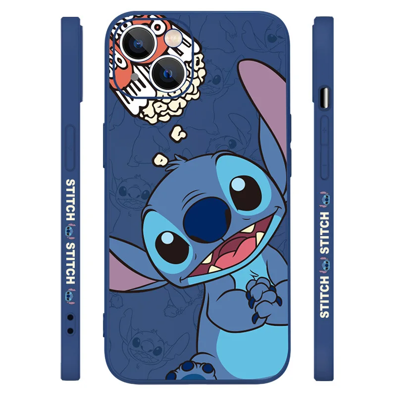 

iPhone 13 Case Stitch Cute Cartoon Waterproof Shockproof Liquid Silicone for iphone 13 12 11 pro max xr xs max 7 plus 8