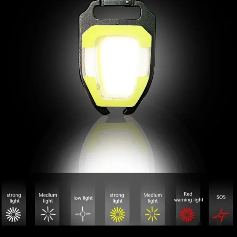 Портативный Многофункциональный Мини-фонарик С Брелком Аварийный Светодиодный
