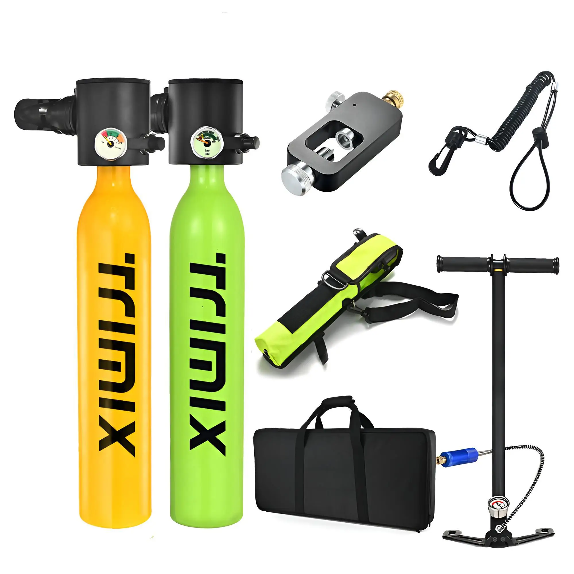 Портативный профессиональный мини-резервуар для подводной съемки Trimix lung л